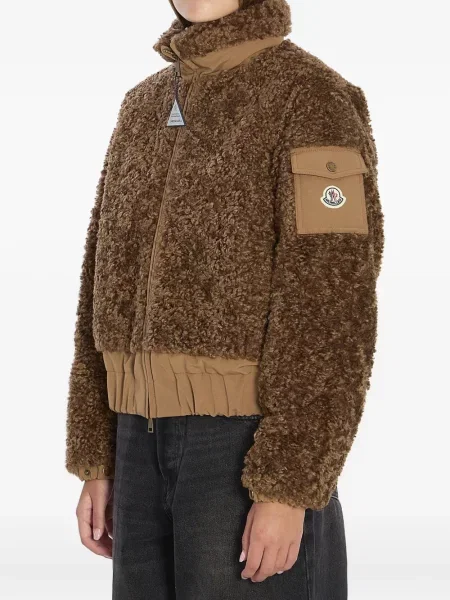 Ursuleț de pluș geacă Moncler din fleece maro