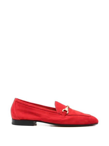 Pantofi loafer Doucal's din piele de căprioară roșu