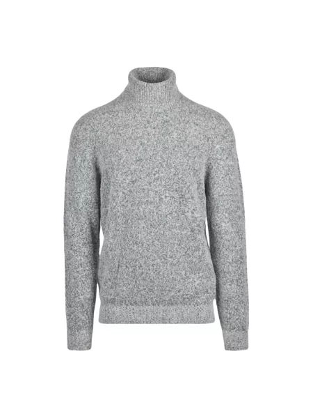 Sweter z golfem Scaglione wełniany szary