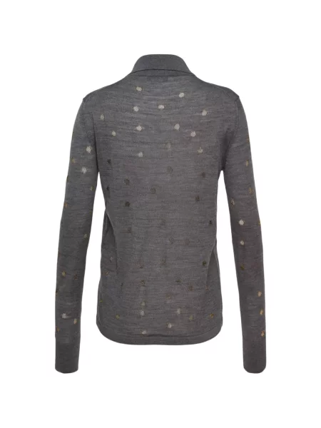 Tricou polo Stella Mccartney cu buline gri
