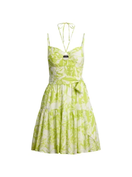 Rochie mini Lauren Ralph Lauren cu model floral cu imagine alb