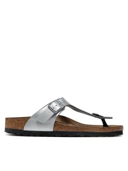 Birkenstock Джапанки Gizeh Bs сребрист