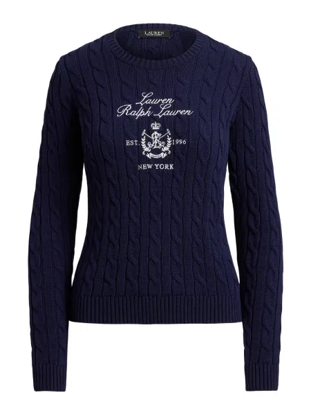 Lauren Ralph Lauren Pulover albastru marin alb