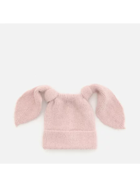 Reserved Beanie sapka fülekkel pasztellpink