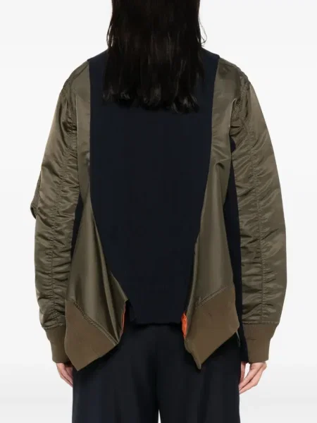 Geacă bomber Sacai tricotate maro