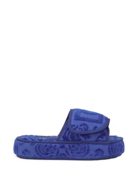 Bačkory Dolce & Gabbana s výšivkou modré