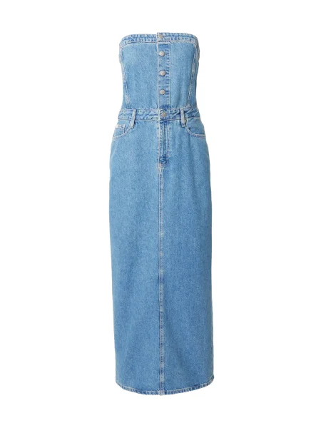 Rochie din denim Calvin Klein Jeans albastru