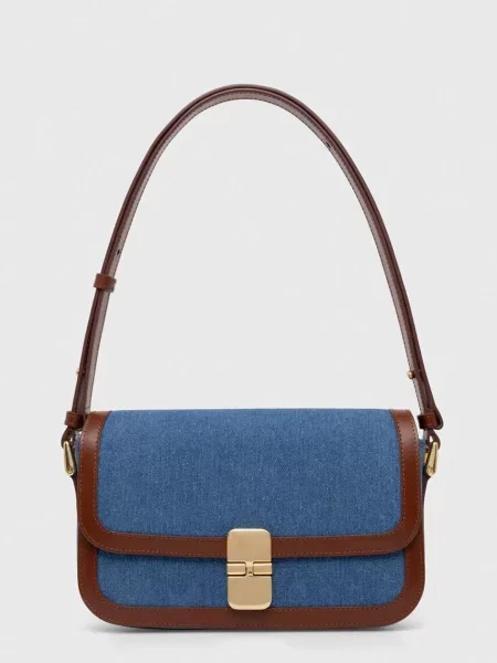 Чанта A.P.C. sac grace baguette кафяво