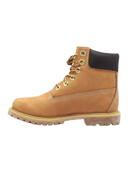 Botki Timberland skórzane na płaskim obcasie beżowe