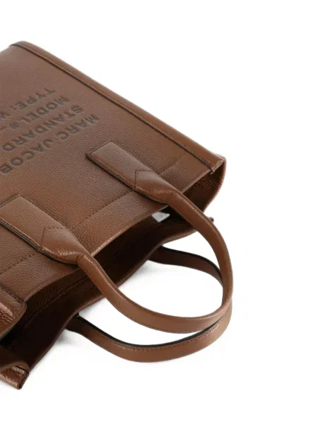 Bőr shopper táska Marc Jacobs autogrammal barna