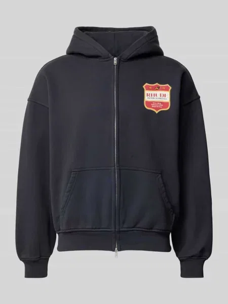 Bluza rozpinana o kroju oversized z bawełny Rhude czarna