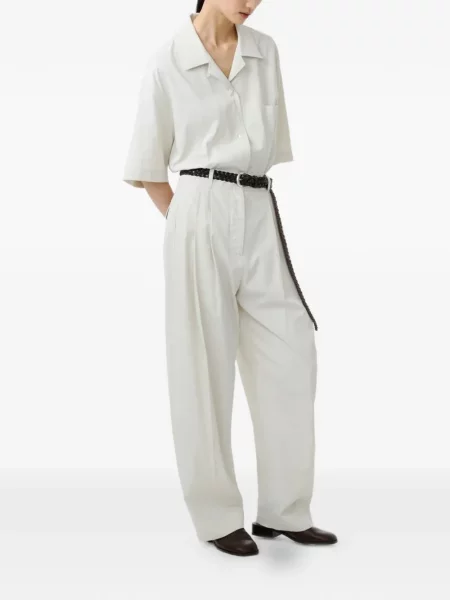 Pantaloni Studio Nicholson alb