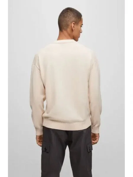 HUGO De lână pulover San Cassio-L bej