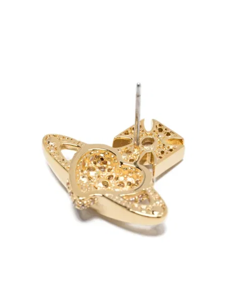 Cercei Vivienne Westwood de cristal auriu