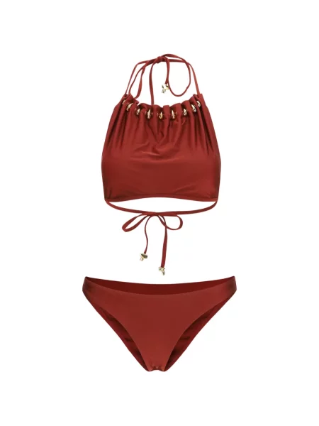 Bikini Zimmermann cu volane roșu