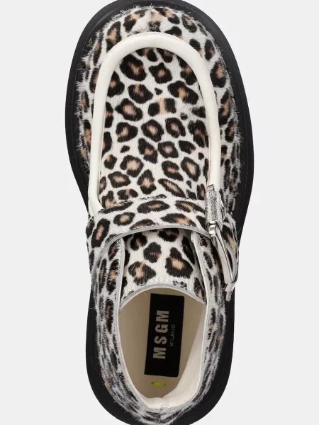 Замшевые ботинки Msgm бежевые
