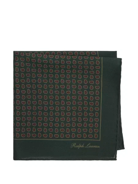 Μεταξωτή γραβάτα Ralph Lauren Purple Label με σχέδιο paisley πράσινο
