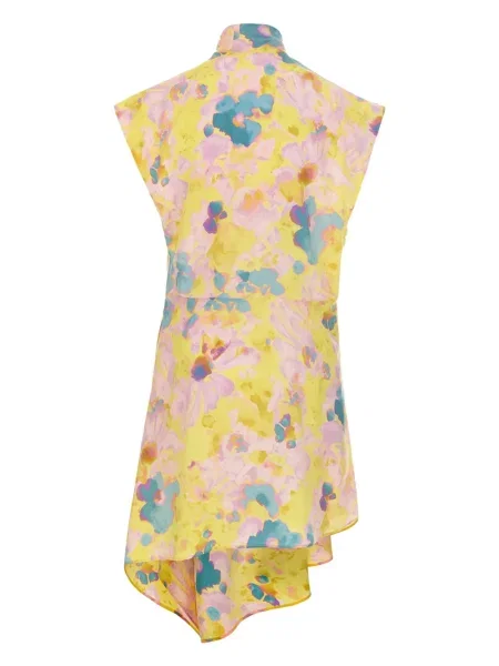 Rochie Stella Mccartney cu model floral de costum galben