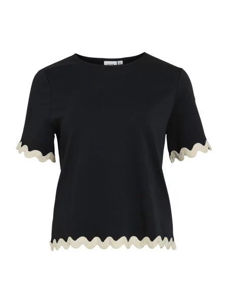 VILA Tricou VICalisa negru alb
