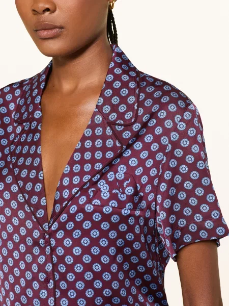 Claudie Pierlot Bluzka Satynowa rot granatowa