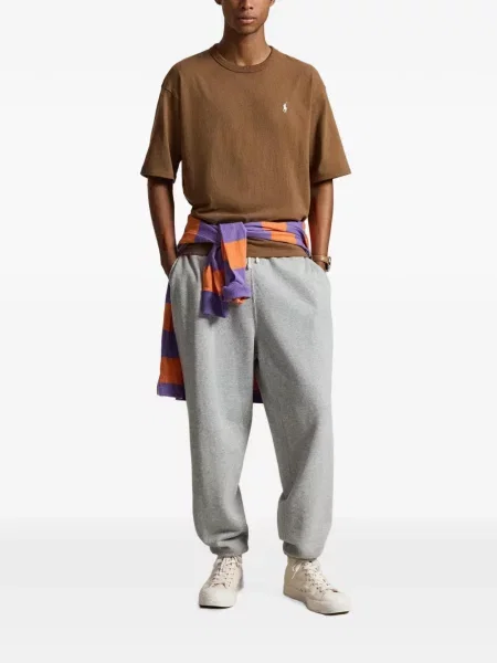 Polo Polo Ralph Lauren με σχέδιο με στρογγυλή λαιμόκοψη από ζέρσεϋ μπλε