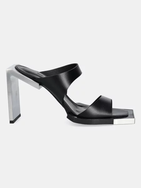 Шкіряні шльопанці Heliot Emil блок чорний