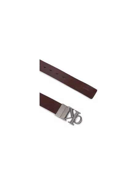 Diržas Calvin Klein Ck Buckle Tumbled Adj/Rev ruda