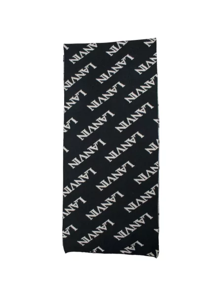 Fular Lanvin cu imagine negru