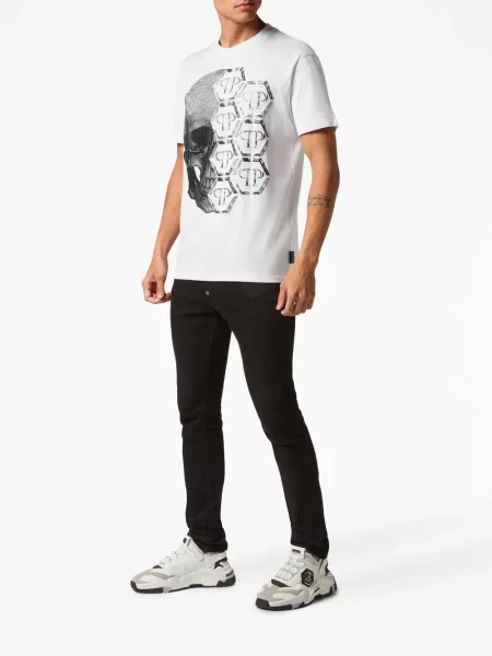 Tričko Philipp Plein s potiskem bílé