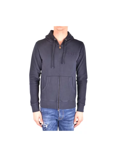 Bluza rozpinana Woolrich niebieska