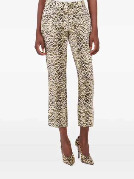 Decupat pantaloni Roberto Cavalli cu imagine cu model leopard