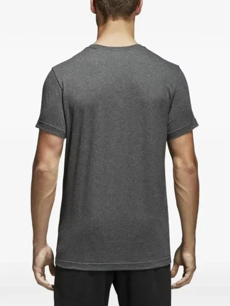 Pruhované krajkové pruhované tričko Adidas s vázáním šedé