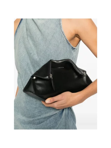 Kopertówka Alexander Mcqueen skórzana czarna