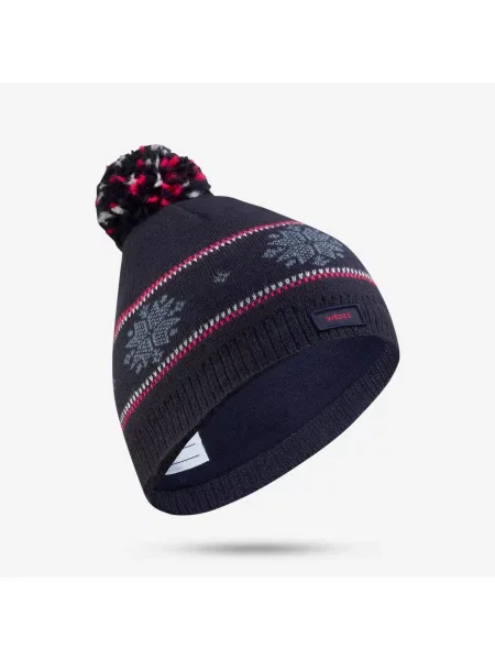 Czapka narciarska dla dzieci Wedze Jacquard czerwona