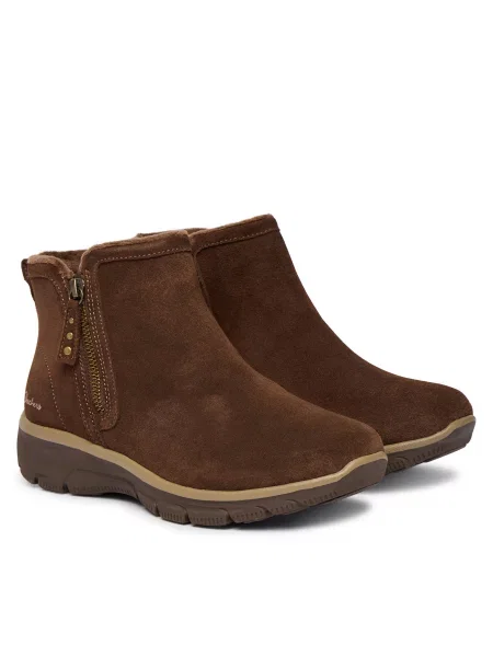 Členková obuv Skechers Easy Going Urban Zip hnedá