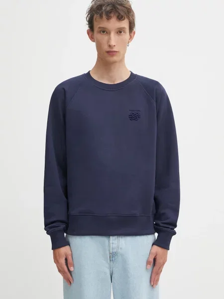 Filling Pieces hanorac de Embroidered Knot bleumarin uni