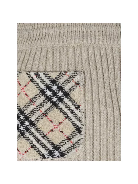 Szorty Burberry wełniane szare