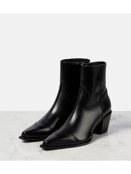 Cizme scurte Jimmy Choo din piele negru