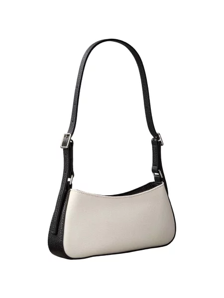 Calvin Klein Geantă Ck Canvas Small Shoulder Bag alb