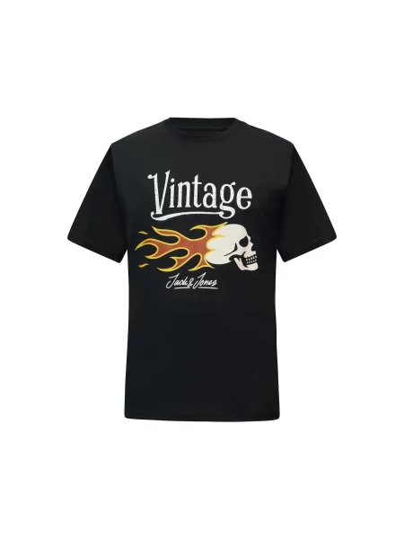 Jack & Jones Premium Tricou JPRBLUJEAN maro / galben muștar / negru alb