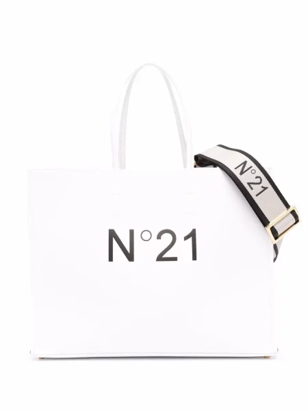 Geantă shopper N°21 cu imagine alb