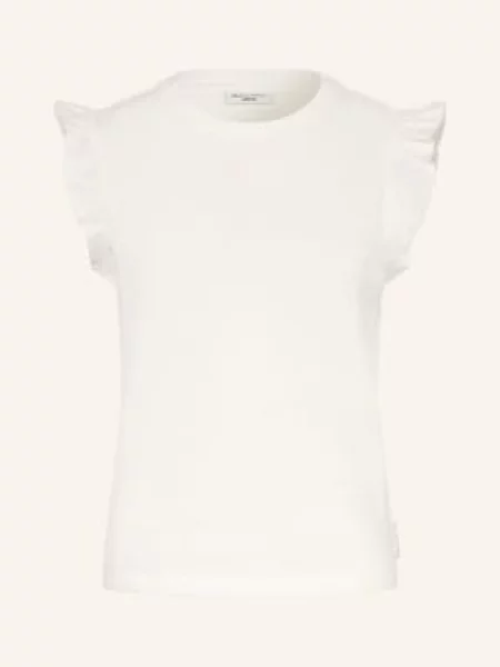 Top dżinsowy Marc O'polo Denim z falbankami biały