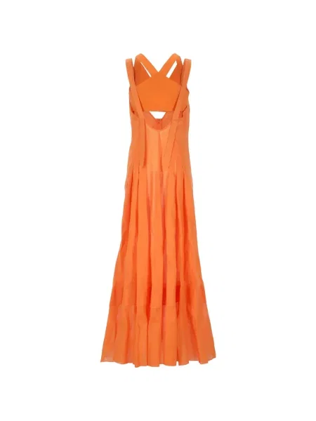 Rochie maxi Alberta Ferretti portocaliu