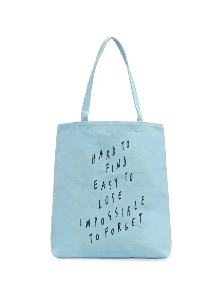 Geantă shopper Karl Lagerfeld Jeans cu imagine din canvas albastru