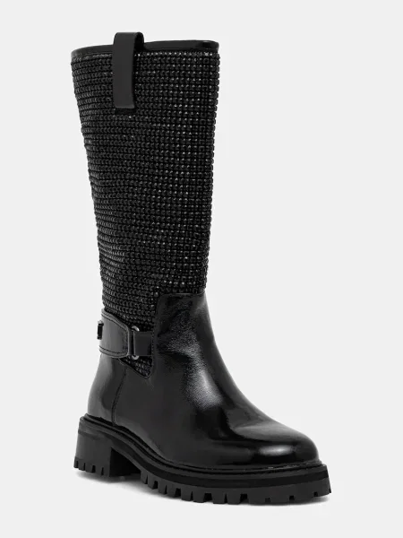 Kurt Geiger London botine Kurt Mid Calf Boot cu plat negru