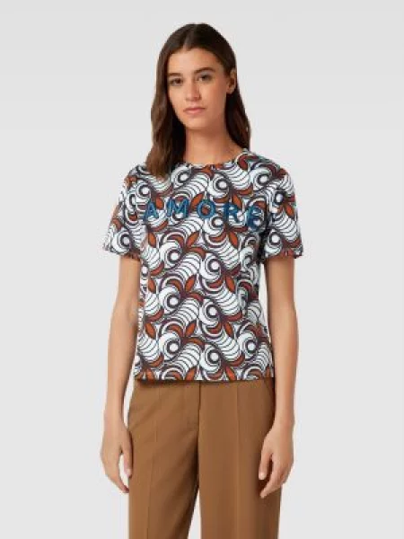 T-shirt z nadrukiem na całej powierzchni model ‘CERCHIO’ Weekend Max Mara