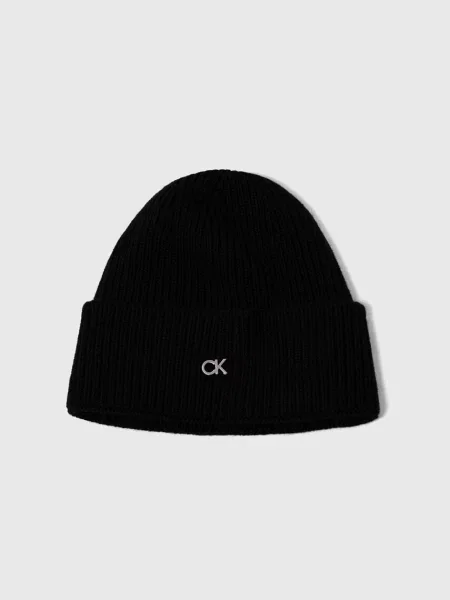 Czapka Calvin Klein wełniana czarna