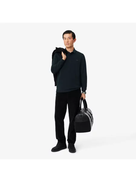 Lacoste Elastyczna Koszulka Polo Paris Regular Fit I Piqué zielona
