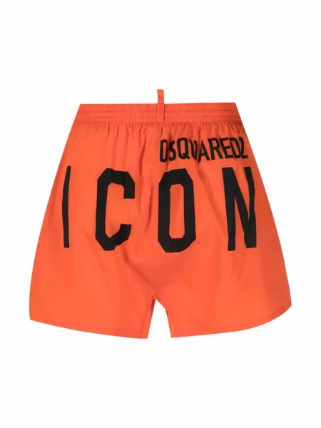 Spodní díl plavek Dsquared2 s potiskem oranžový