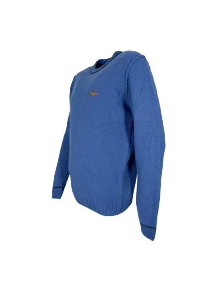 Sweter Aeronautica Militare wełniany niebieski